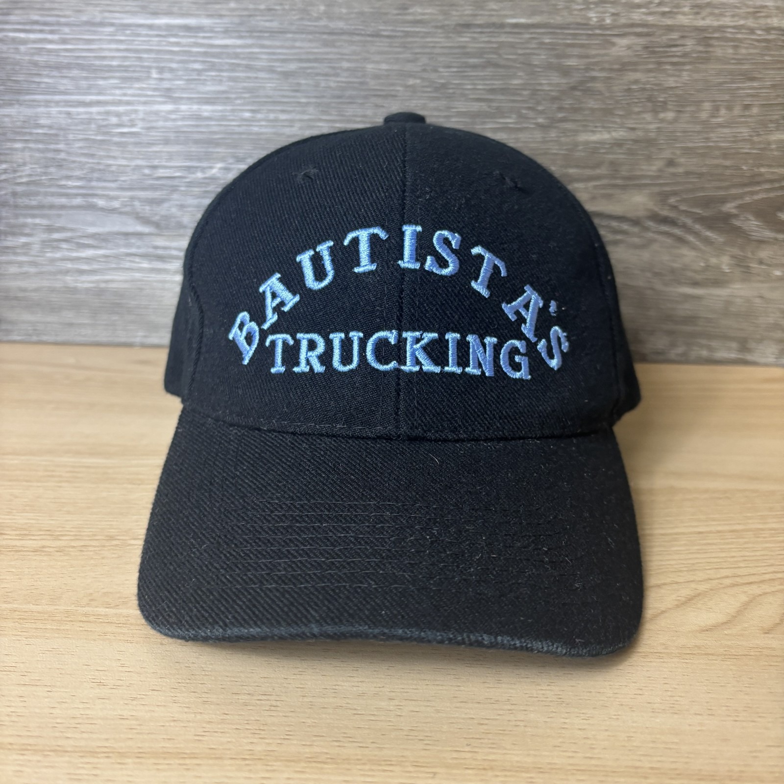 Bautistas Trucking Hat Cap Strap Back Black Embroidered Mens One Size